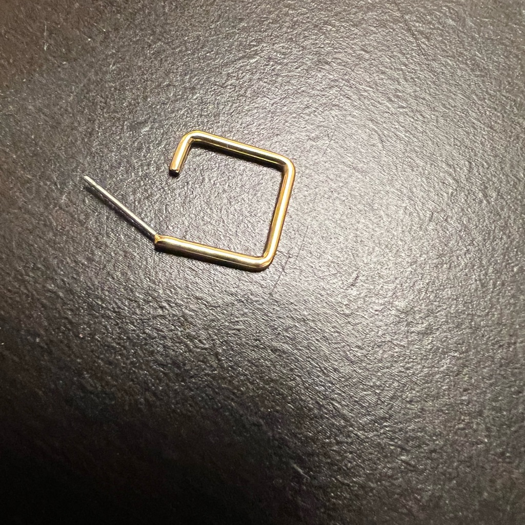 Uncommon James Tiny Square Earring Gold Plated